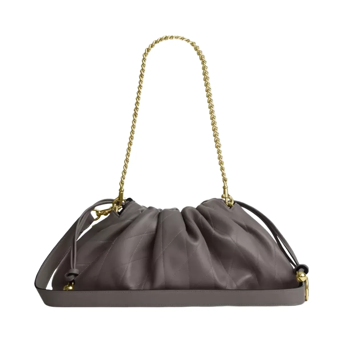 Coach Faye Large Shoulder Bag With Quilting in Gold Slate