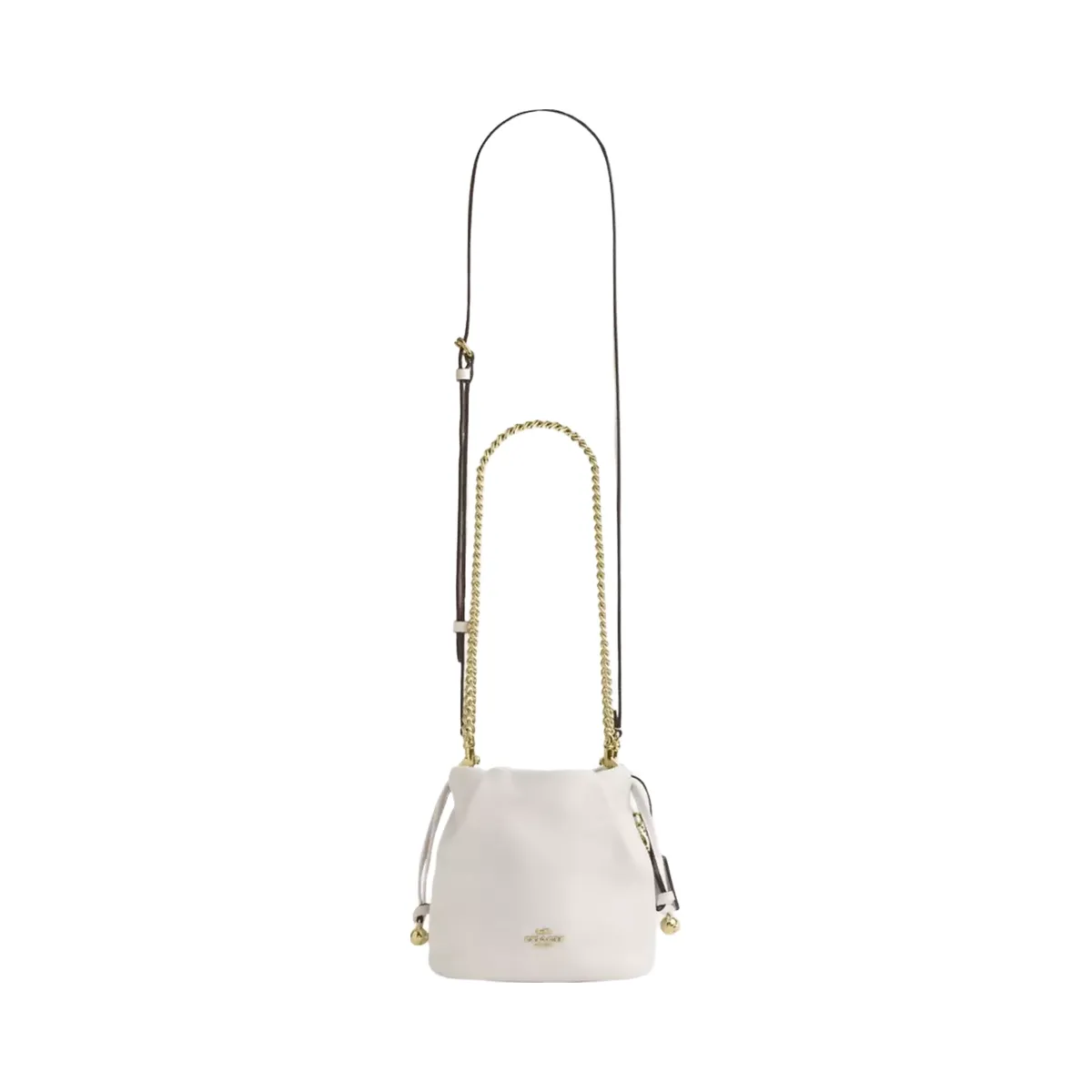 Coach Faye Mini Drawstring Bag in Gold Chalk