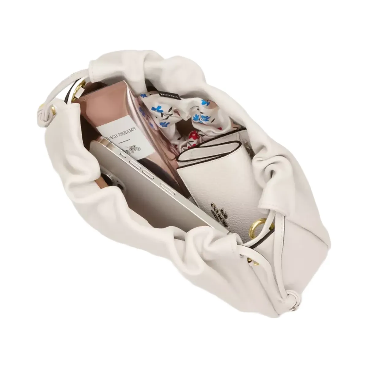 Coach Faye Shoulder Bag in Silver Black