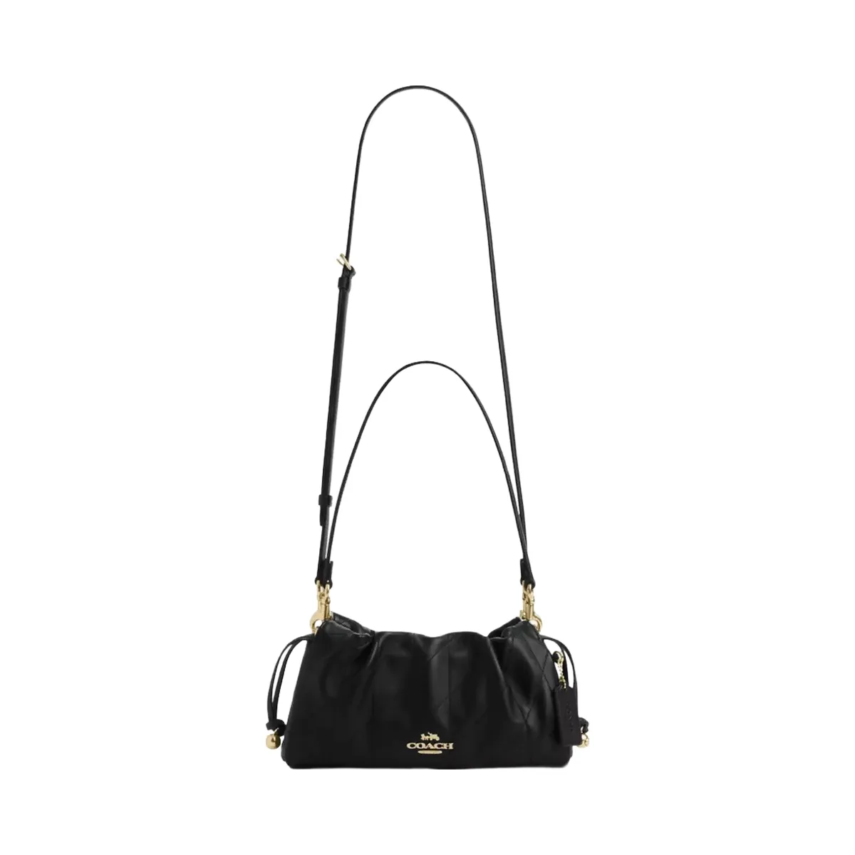 Coach Faye Shoulder Bag With Quilting in Gold Black