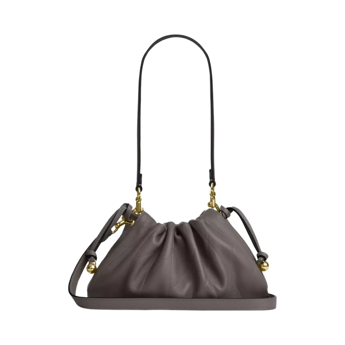 Coach Faye Shoulder Bag With Quilting in Gold Slate