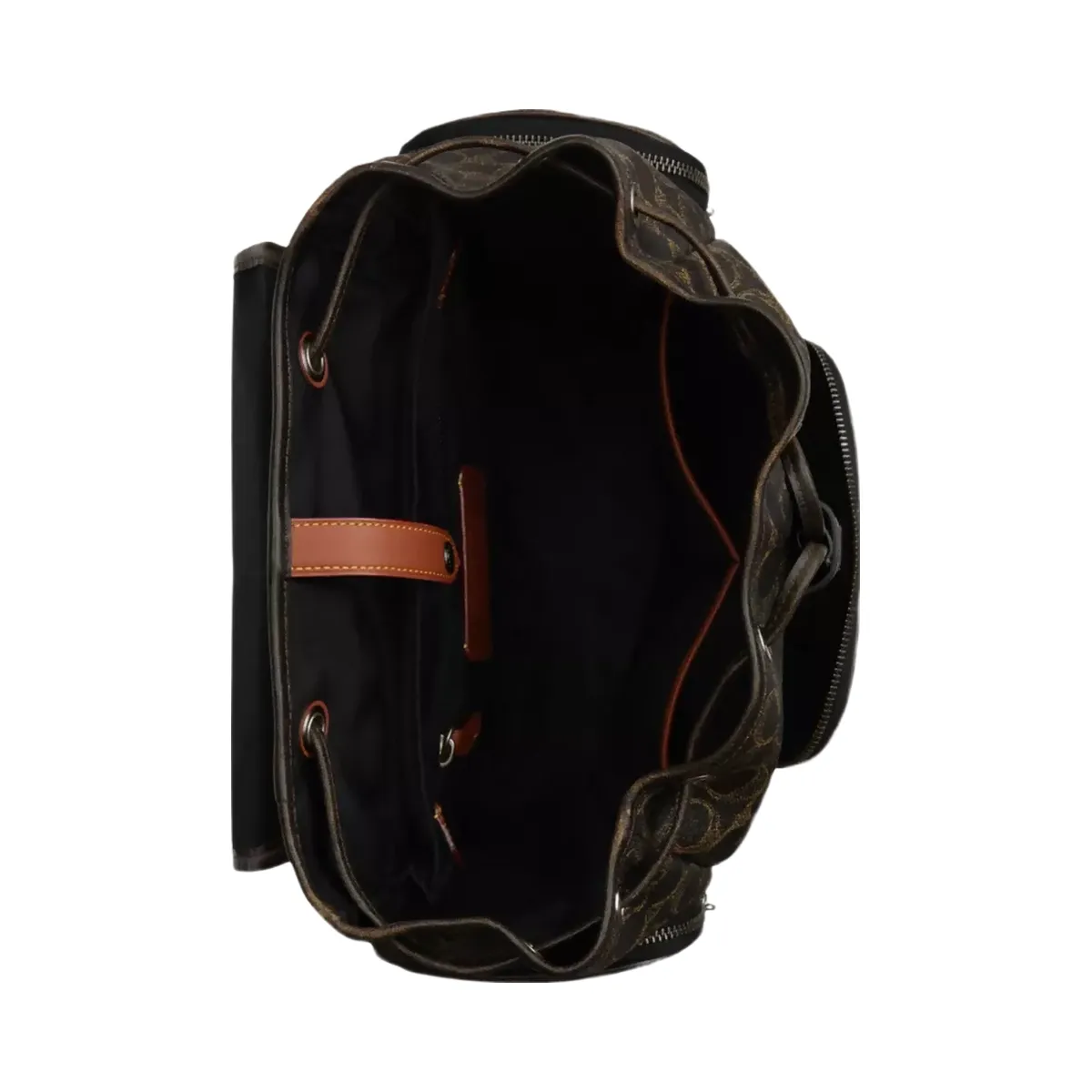 Coach Finn Backpack In Loved Signature Canvas in Gunmetal Brown