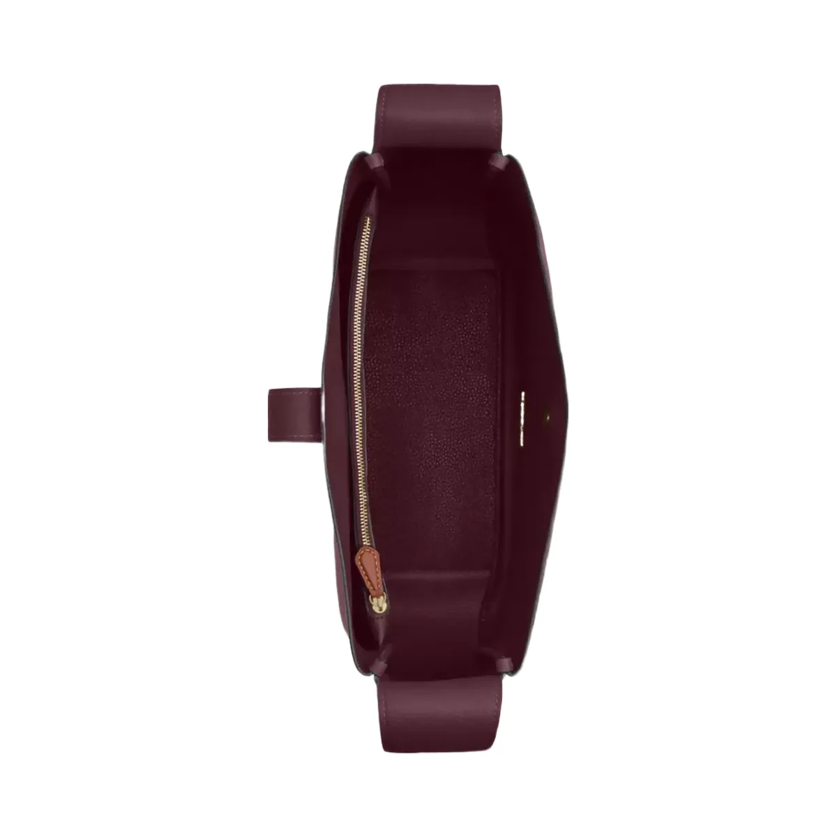 Coach Hadley Large Shoulder Bag in Gold Dark Wine