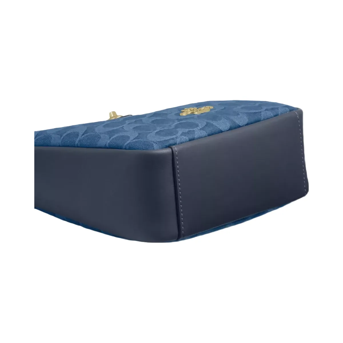Coach Hadley Mini Crossbody Bag In Signature Denim in Gold Indigo