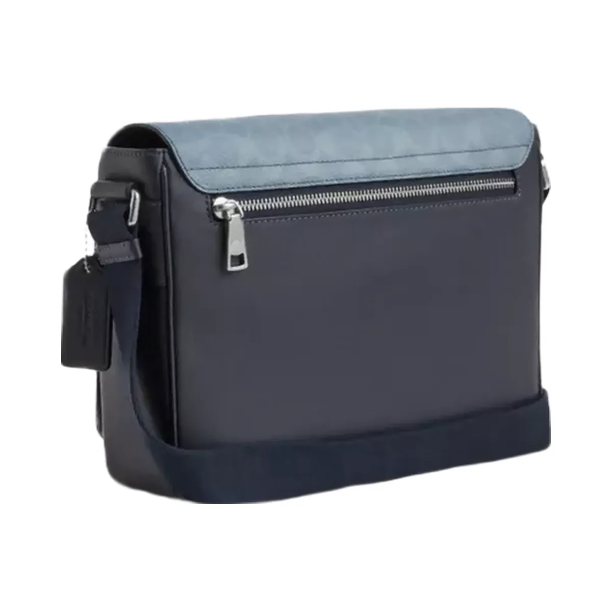 Coach Jack Messenger Bag In Ombre Signature Canvas in Silver Blue