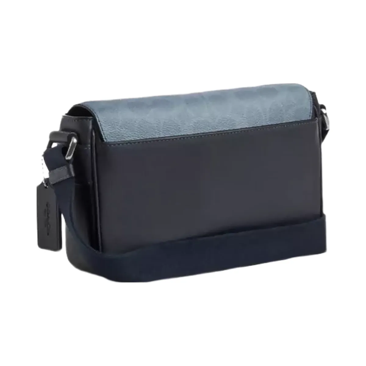 Coach Jack Small Flap Crossbody Bag In Ombre Signature Canvas in Silver Blue