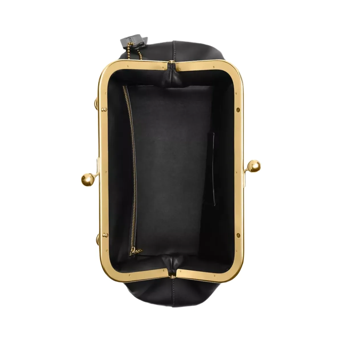 Coach Kisslock Frame Bag 27 in Brass Black