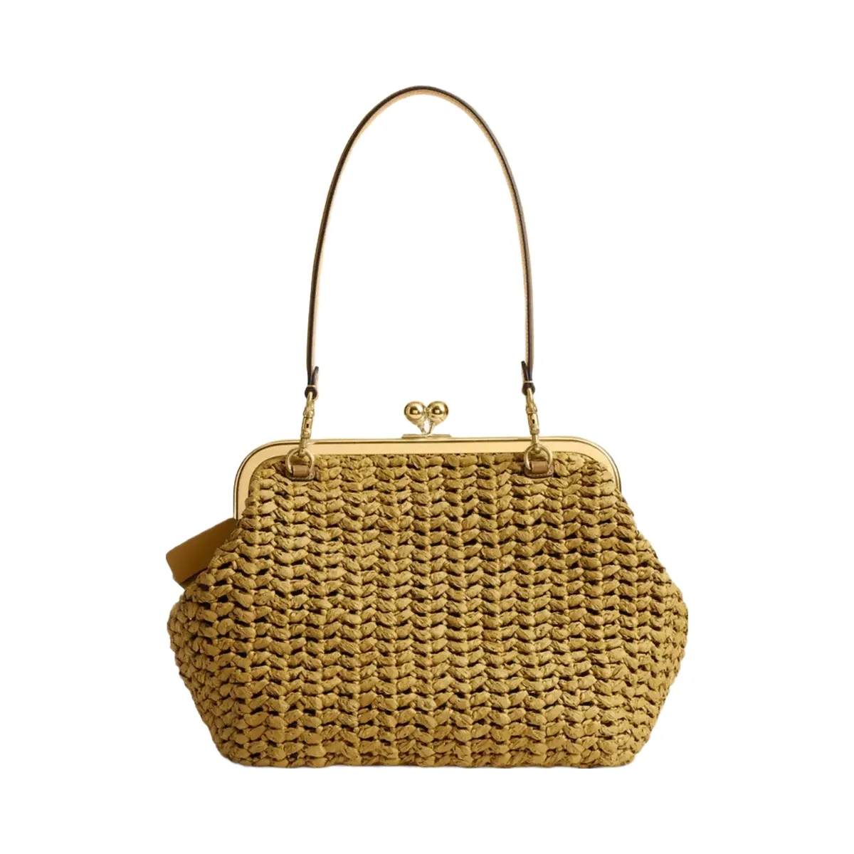 Coach Kisslock Frame Bag 27 in Brass Muted Olive