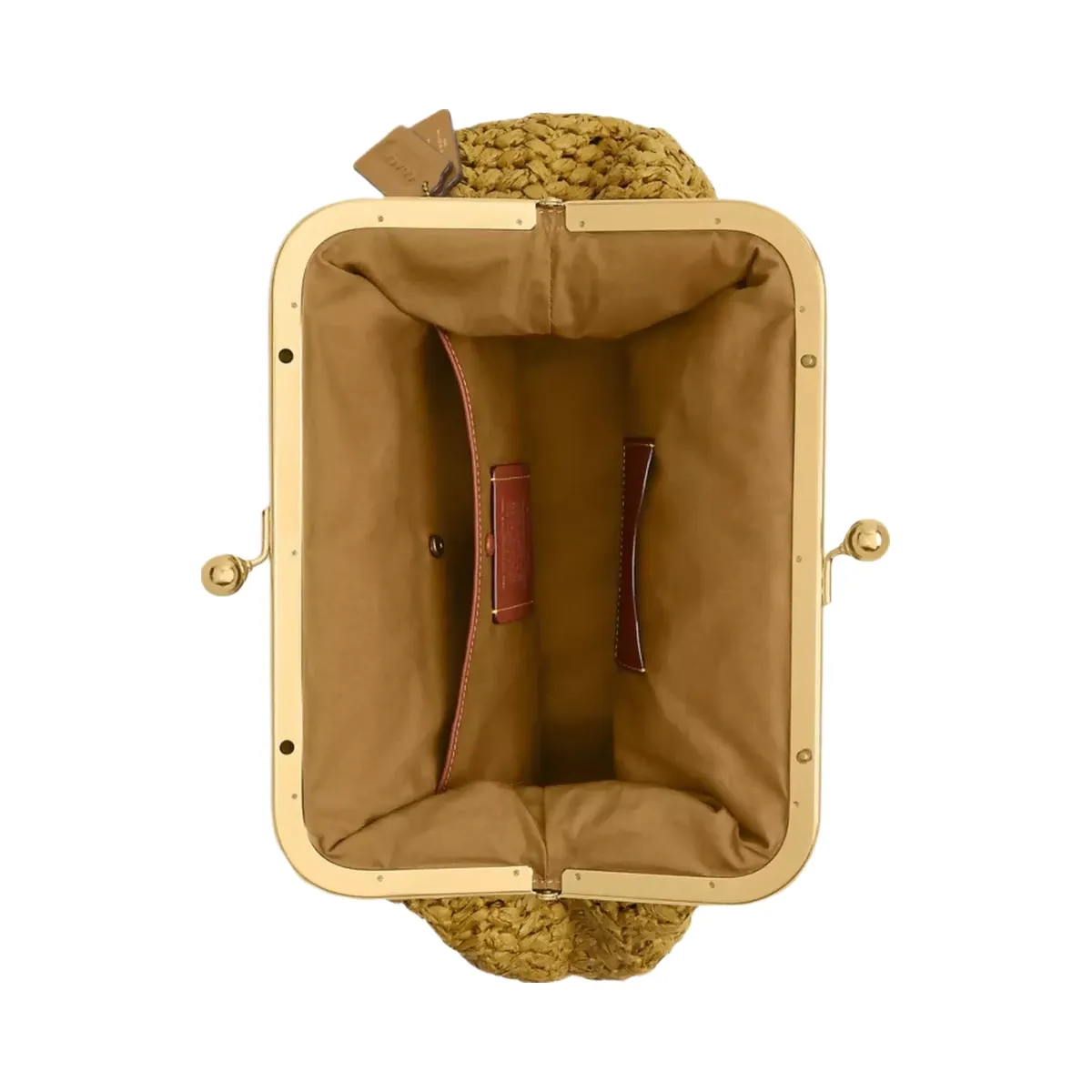 Coach Kisslock Frame Bag 27 in Brass Muted Olive