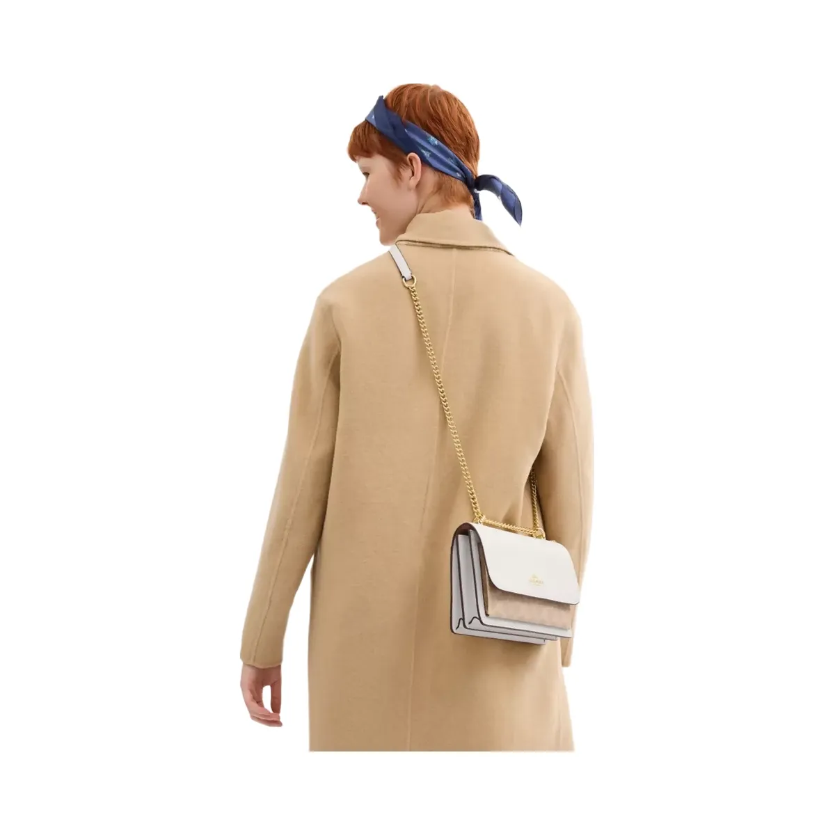 Coach Klare Crossbody Bag In Signature Canvas in Gold Sand Chalk