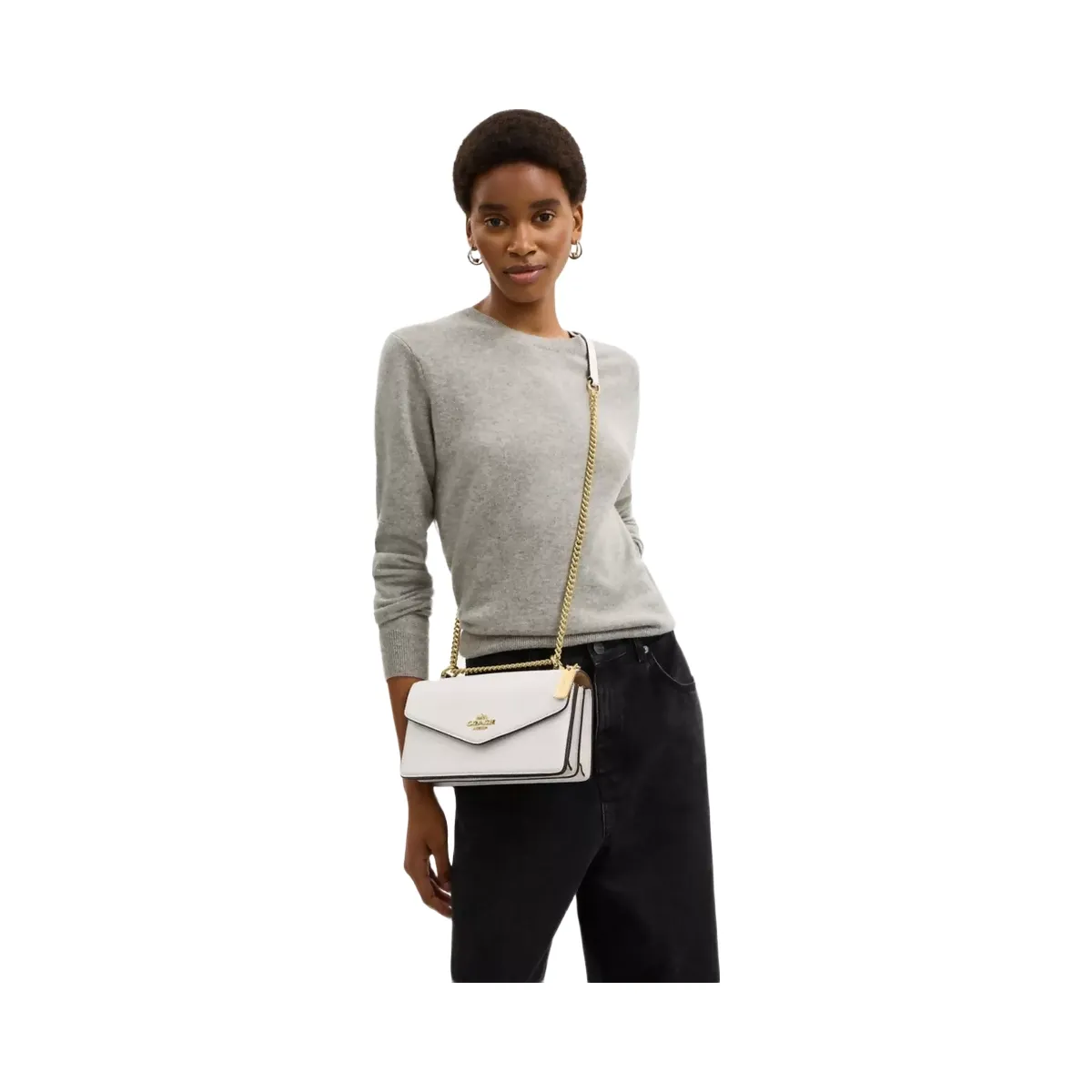 Coach Klare Envelope Crossbody Bag in Gold Chalk