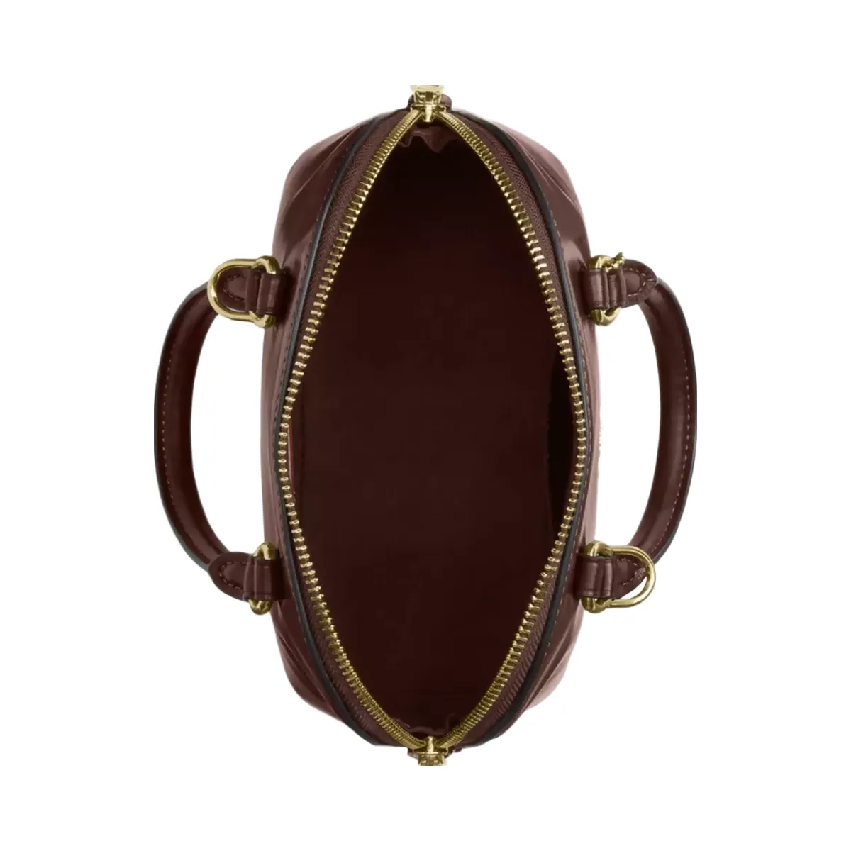 Coach Lara Mini Satchel Bag in Gold Maple
