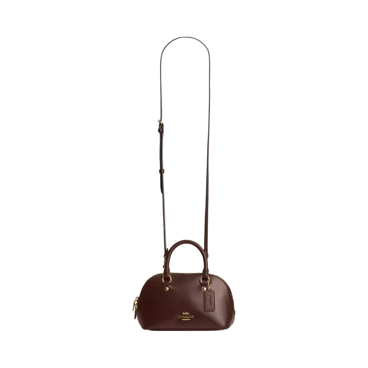 Coach Lara Mini Satchel Bag in Gold Maple