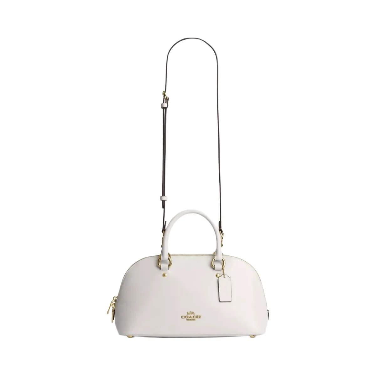 Coach Lara Satchel Bag in Gold Chalk