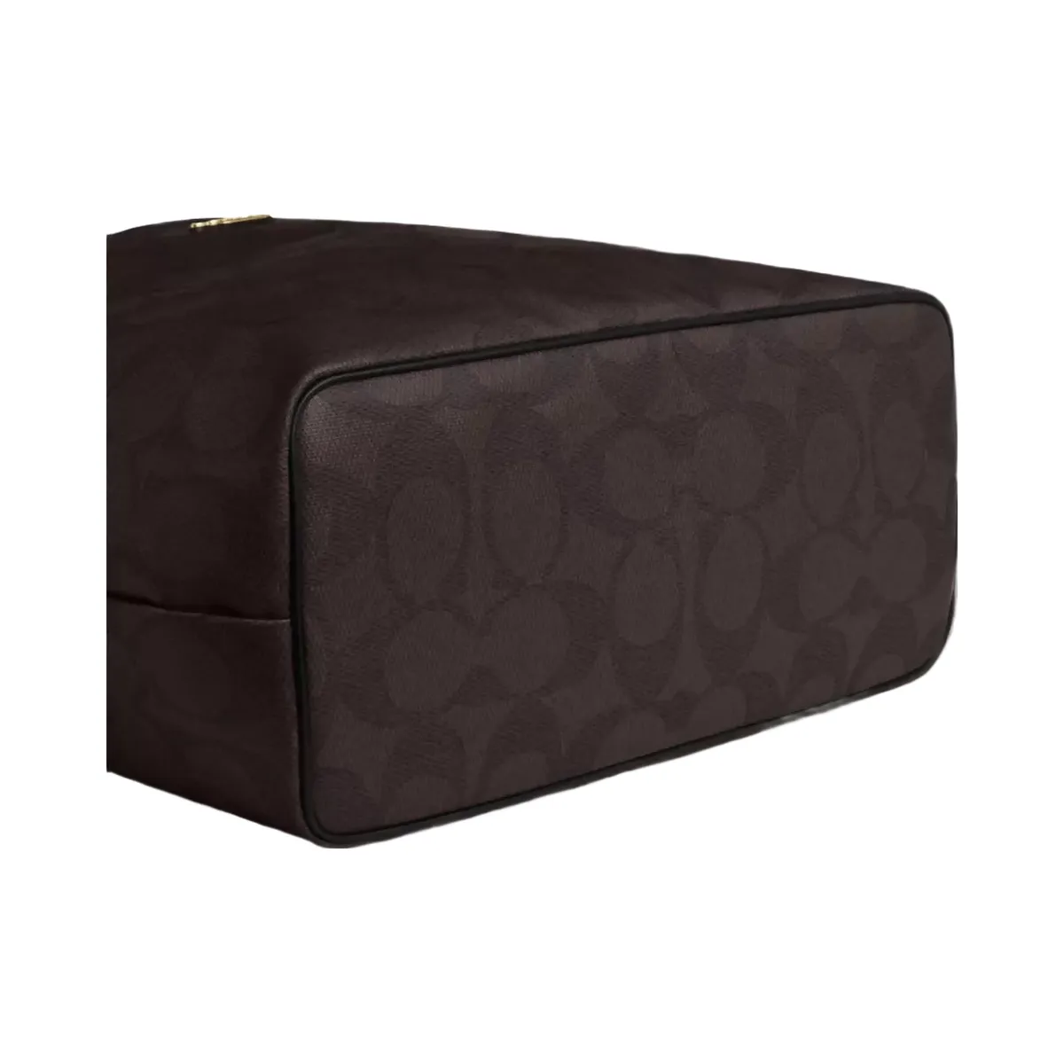 Coach Large City Tote Bag In Maxi Signature Canvas in Gold Walnut Black