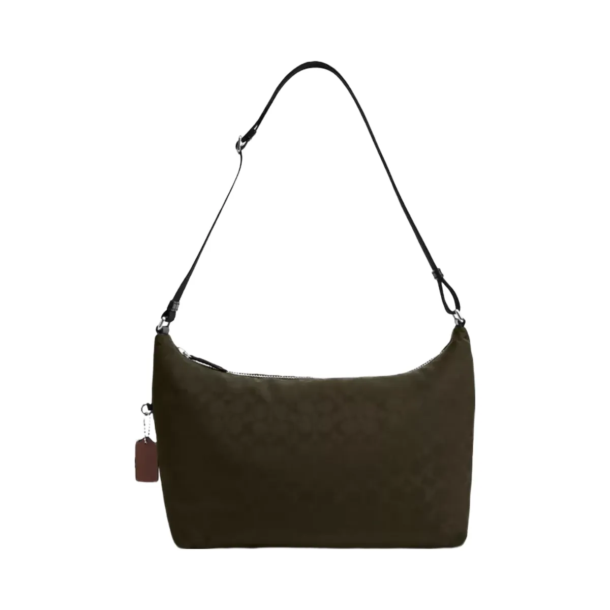 Coach Leo Crossbody In Signature Nylon in Dark Moss