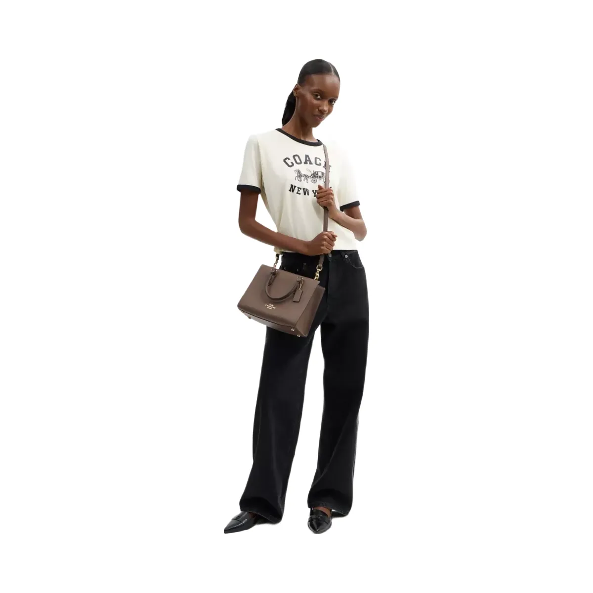 Coach Maggie Small Tote Bag in Gold Dark Stone