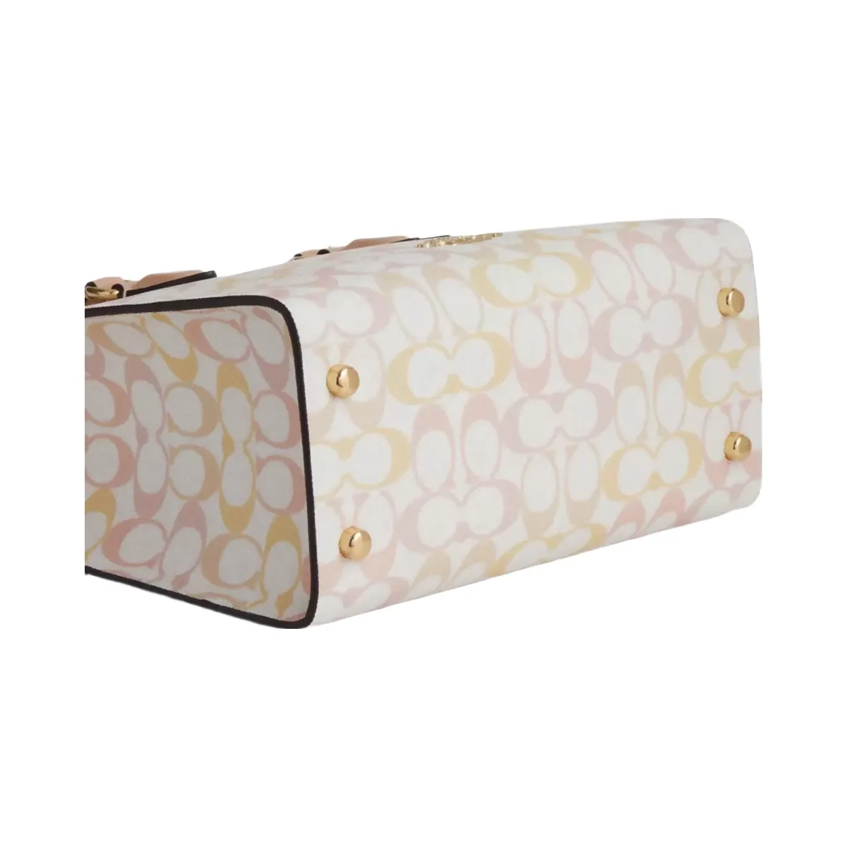 Coach Maggie Small Tote Bag In Signature Canvas in Gold Chalk Pink