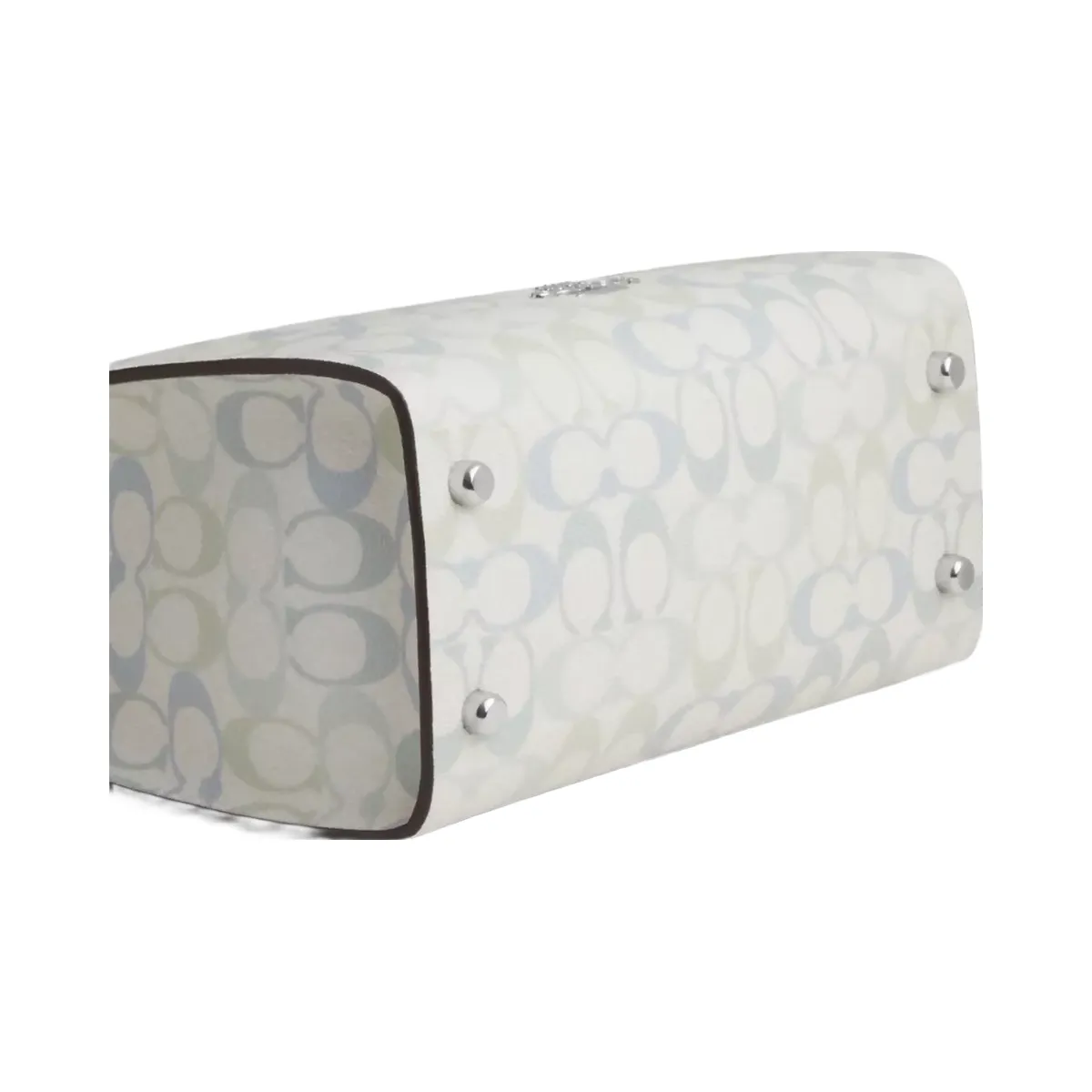 Coach Maggie Small Tote Bag In Signature Canvas in Silver Chalk Blue