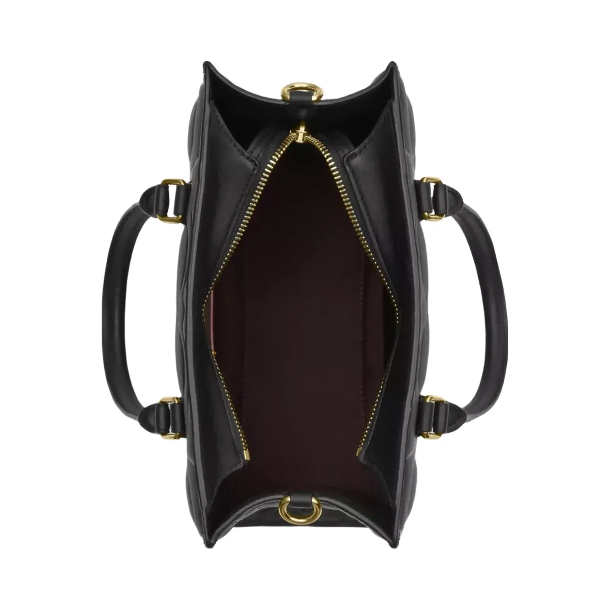 Coach Maggie Small Tote Bag In Signature Leather in Gold Black