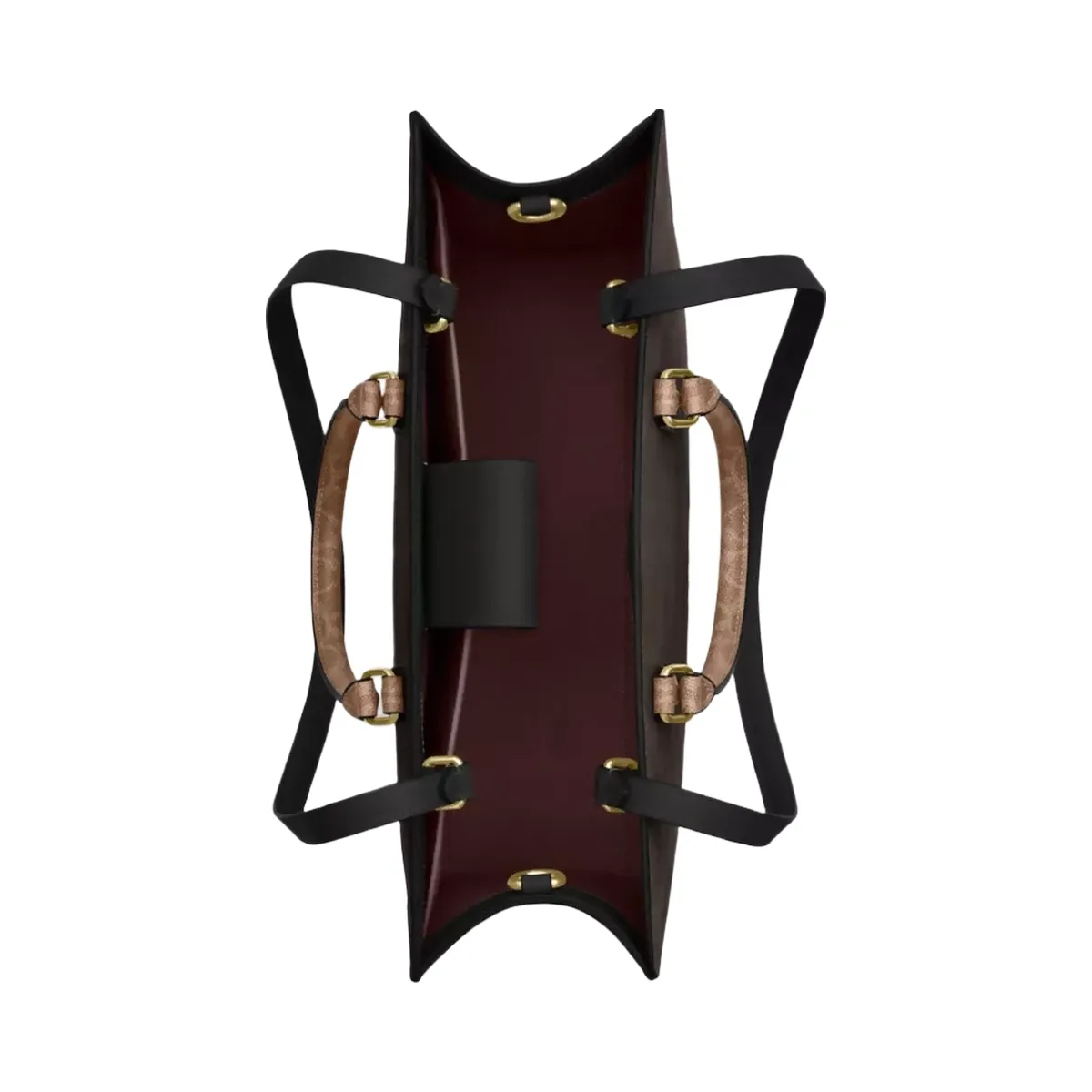 Coach Maggie Tote Bag In Blocked Signature Canvas in Gold Walnut Tan