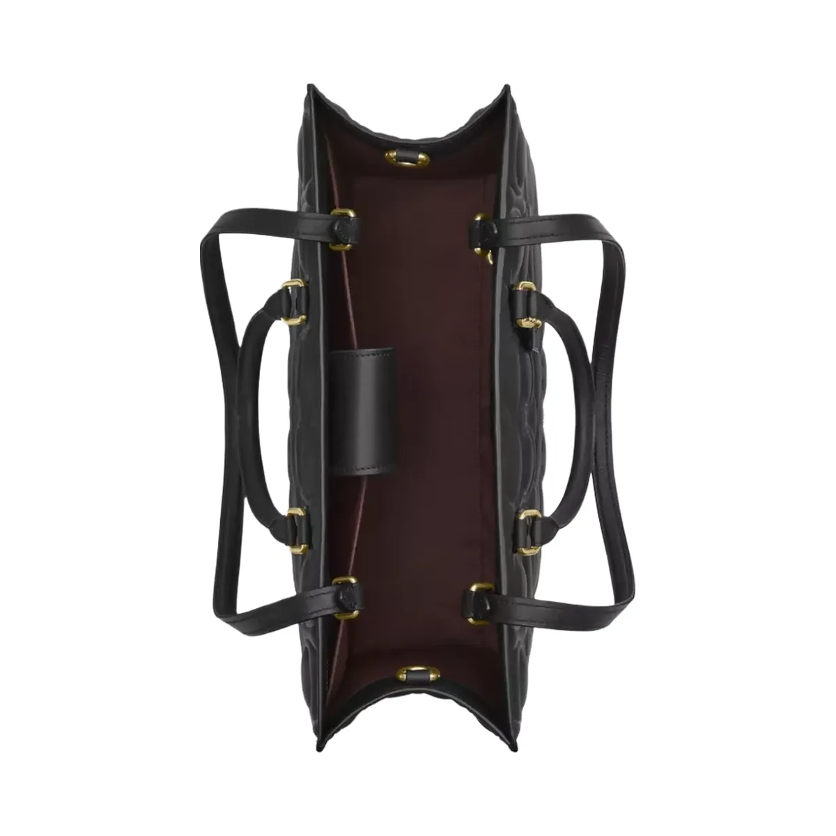 Coach Maggie Tote Bag In Signature Leather in Gold Black