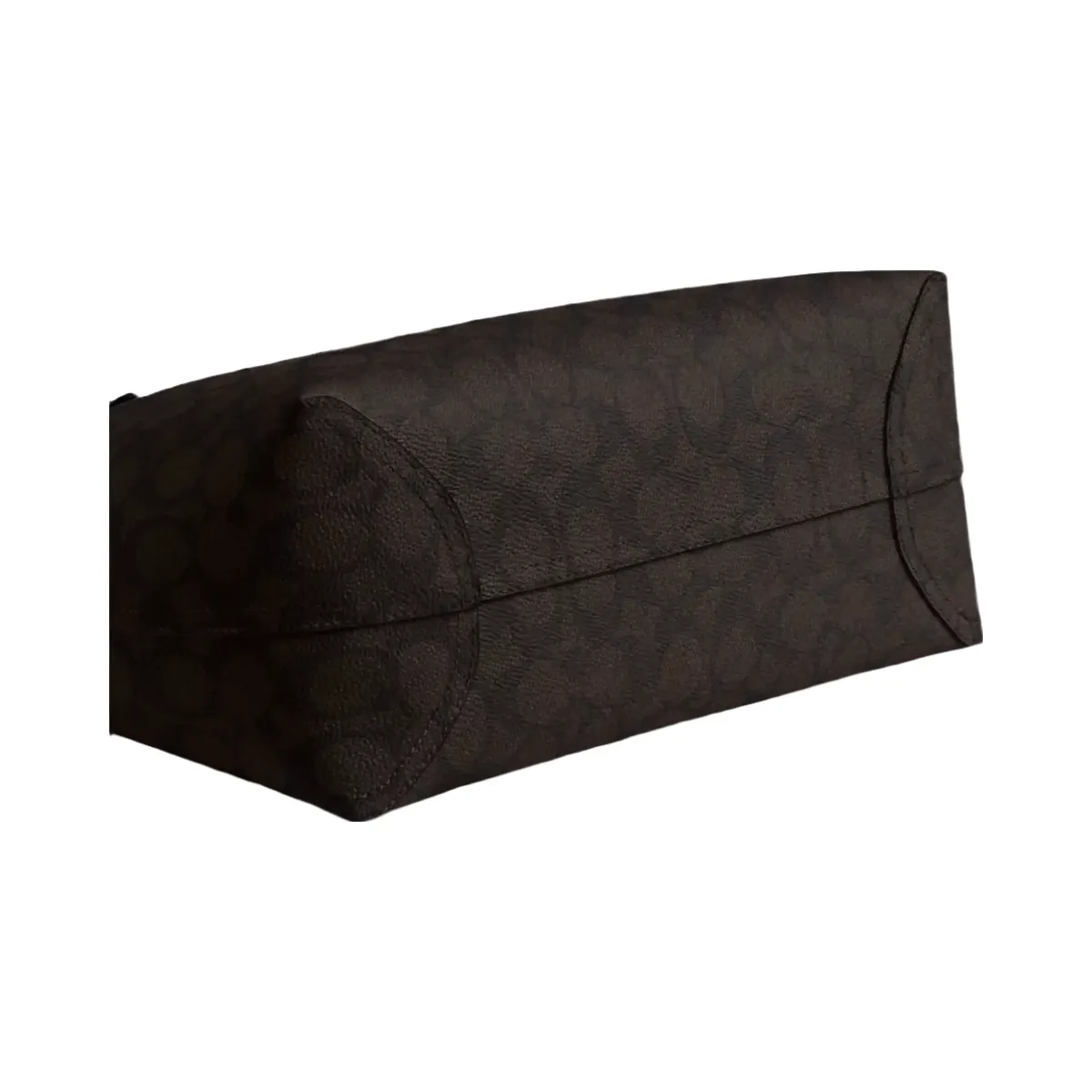 Coach Medium City Tote Bag In Signature Canvas in Gold Walnut Black
