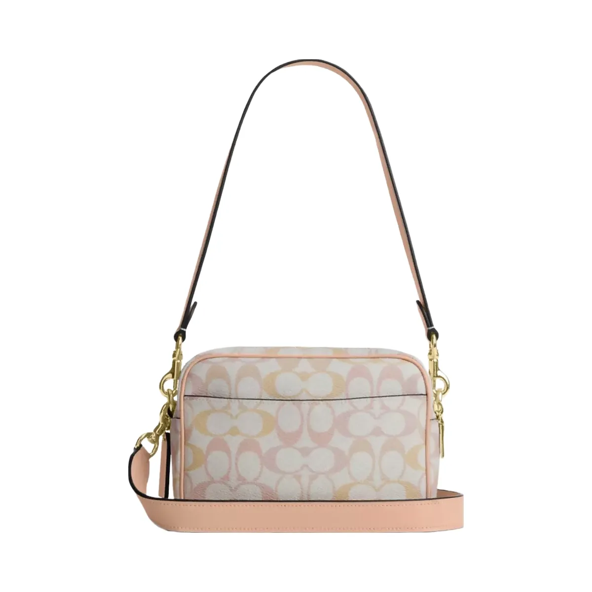 Coach Mini Carey Crossbody Bag In Signature Canvas in Im Chalk Pink