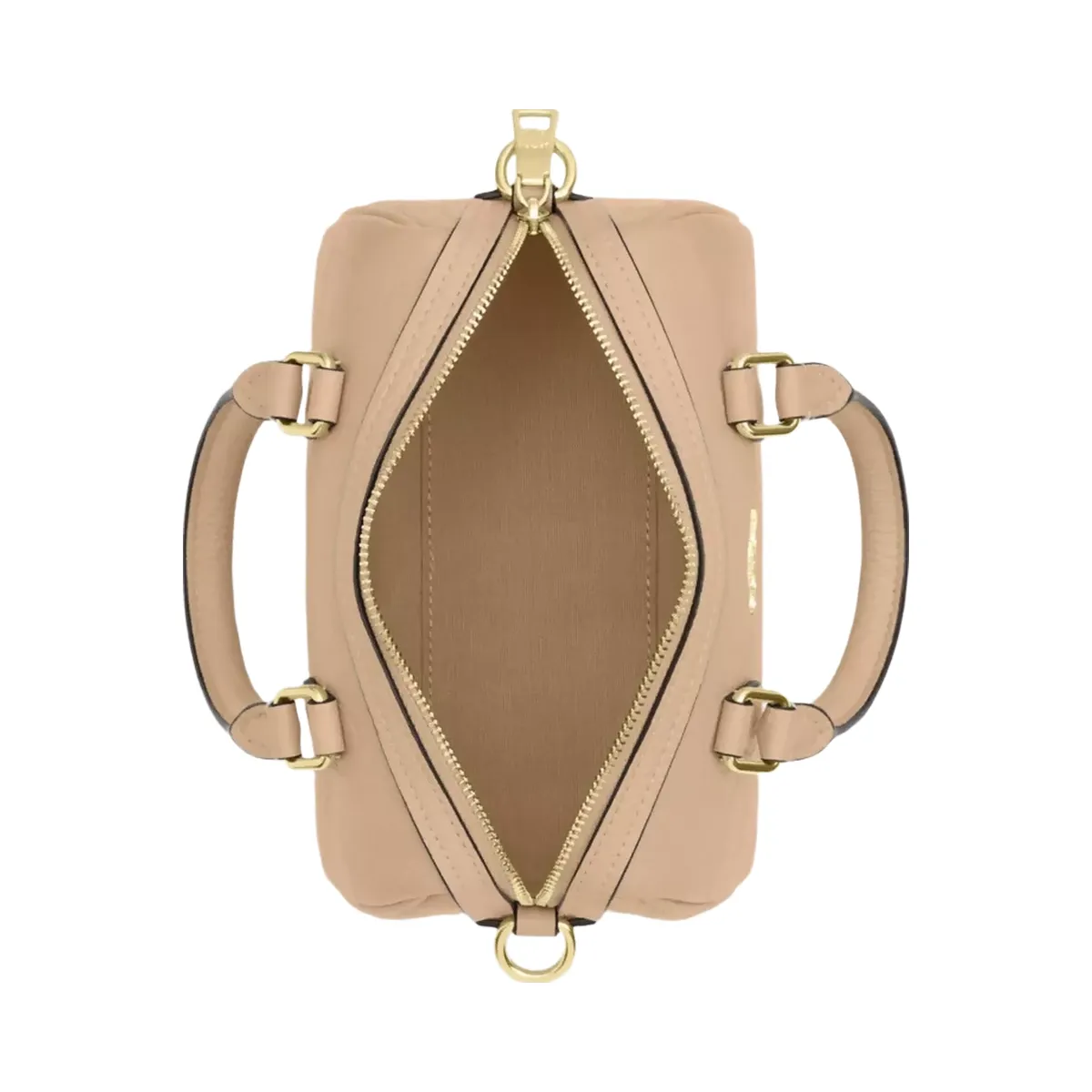 Coach Mini Rowan Crossbody Bag In Signature Leather in Gold Oat