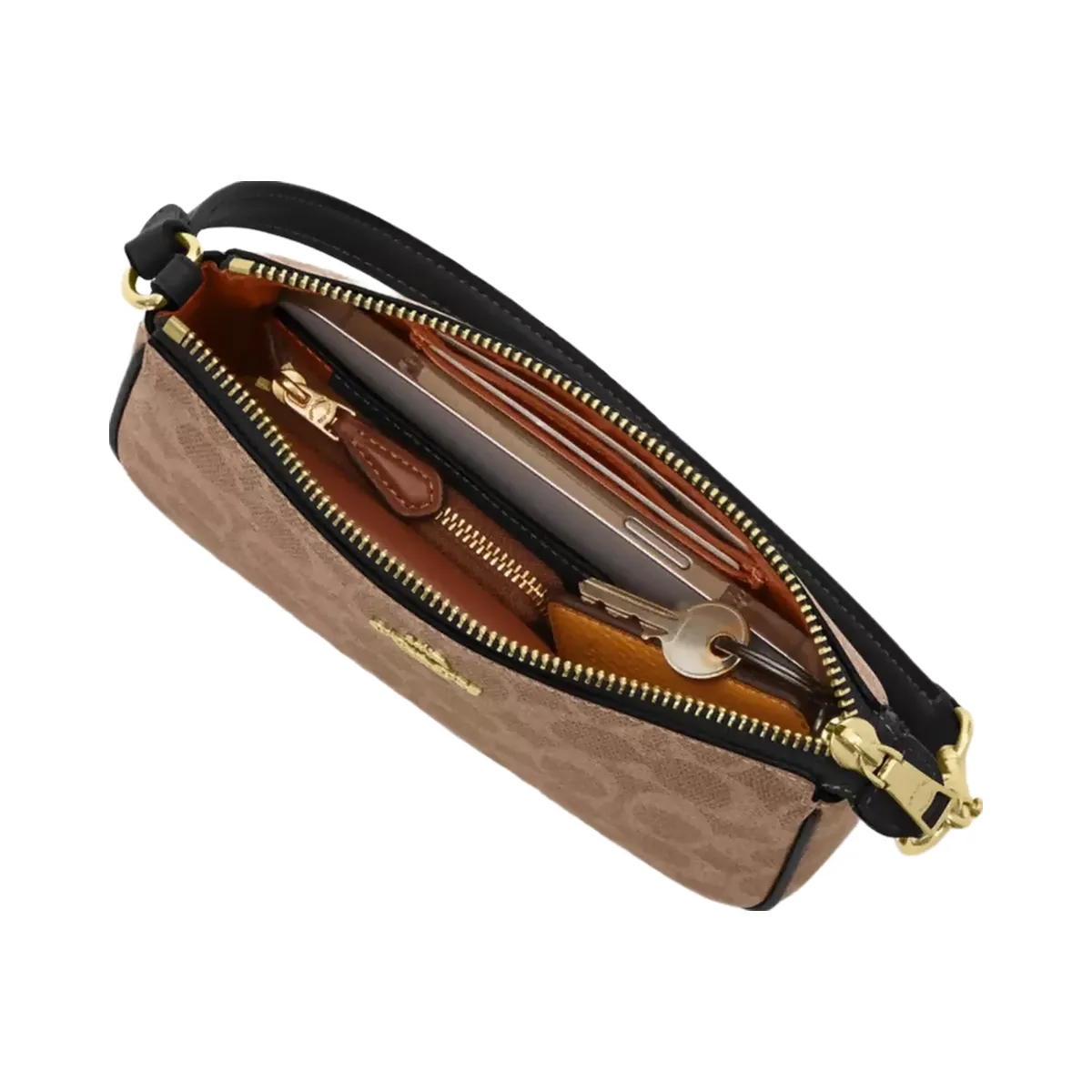Coach Nolita 19 In Signature Canvas in Gold Tan Black