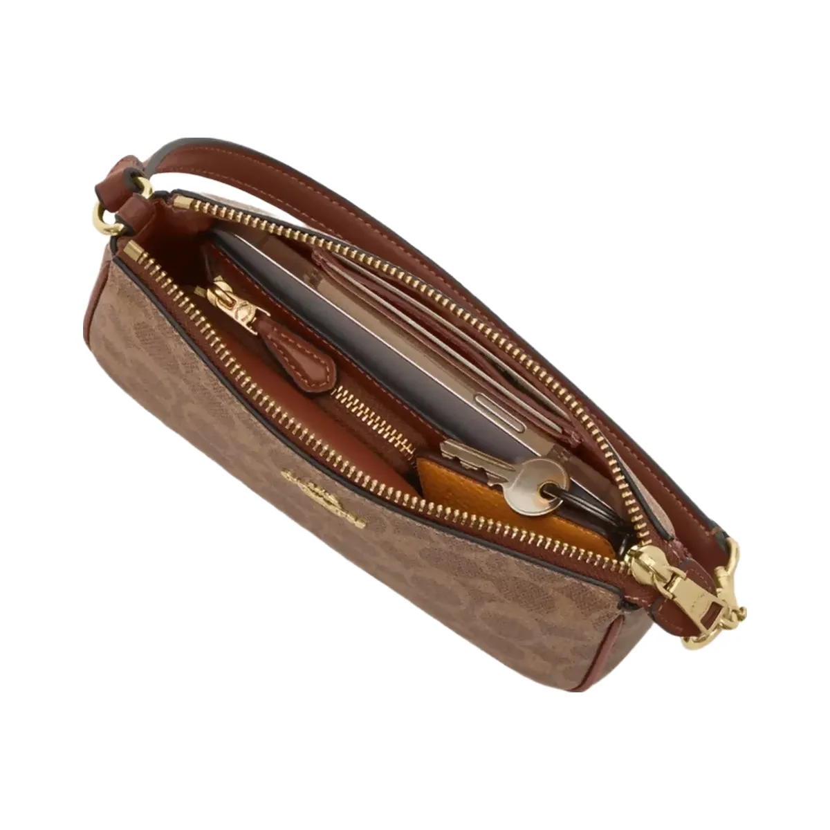 Coach Nolita 19 In Signature Canvas in Gold Tan Brown