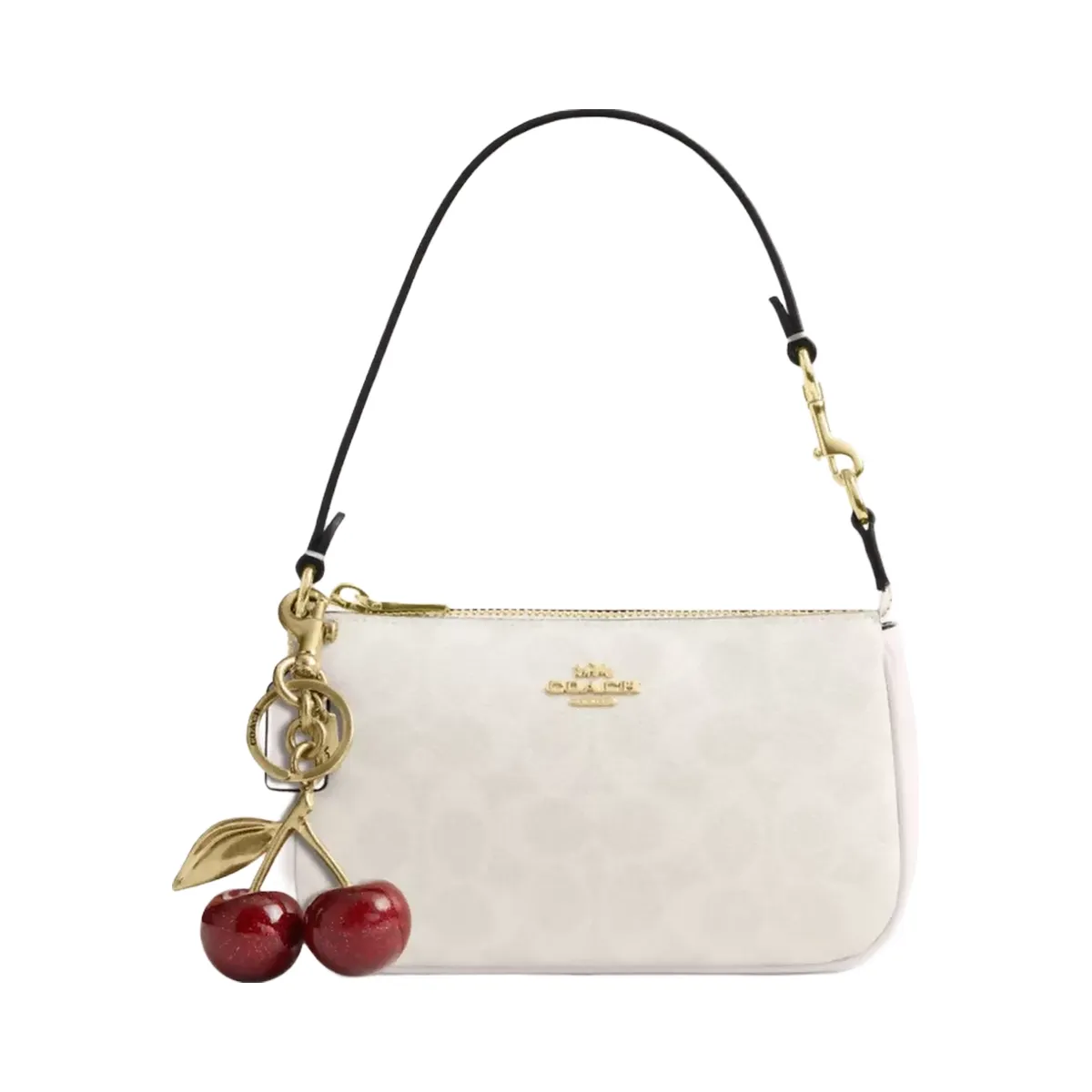 Coach Nolita 19 In Signature Canvas in Gold White Chalk