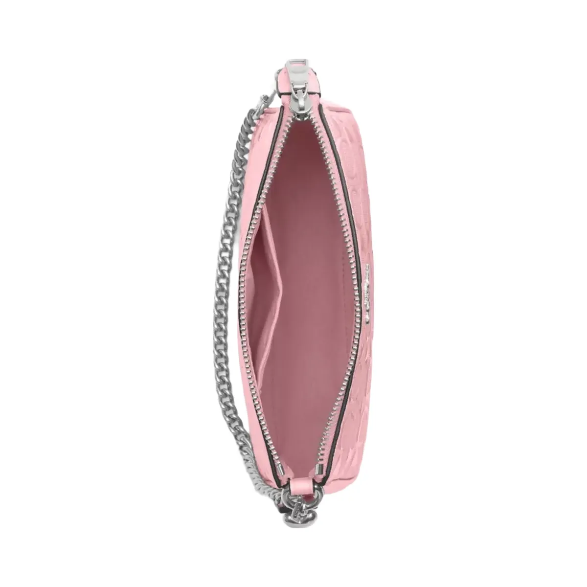 Coach Nolita 19 In Signature Leather With Heart Charm in Silver Pink
