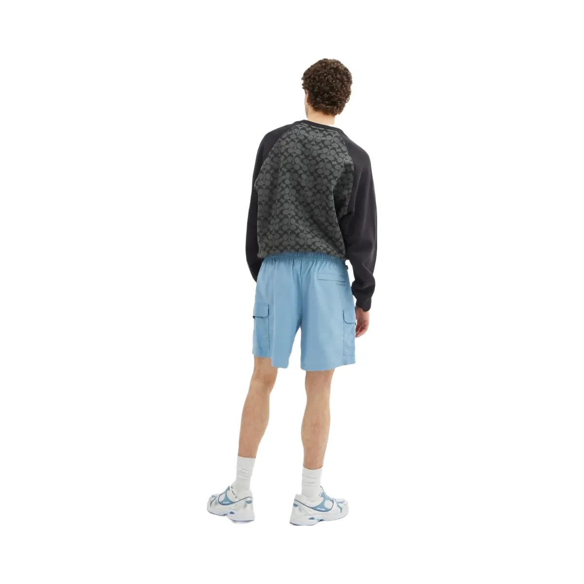 Coach Nylon Utility Shorts In Recycled Nylon Mountain Spring