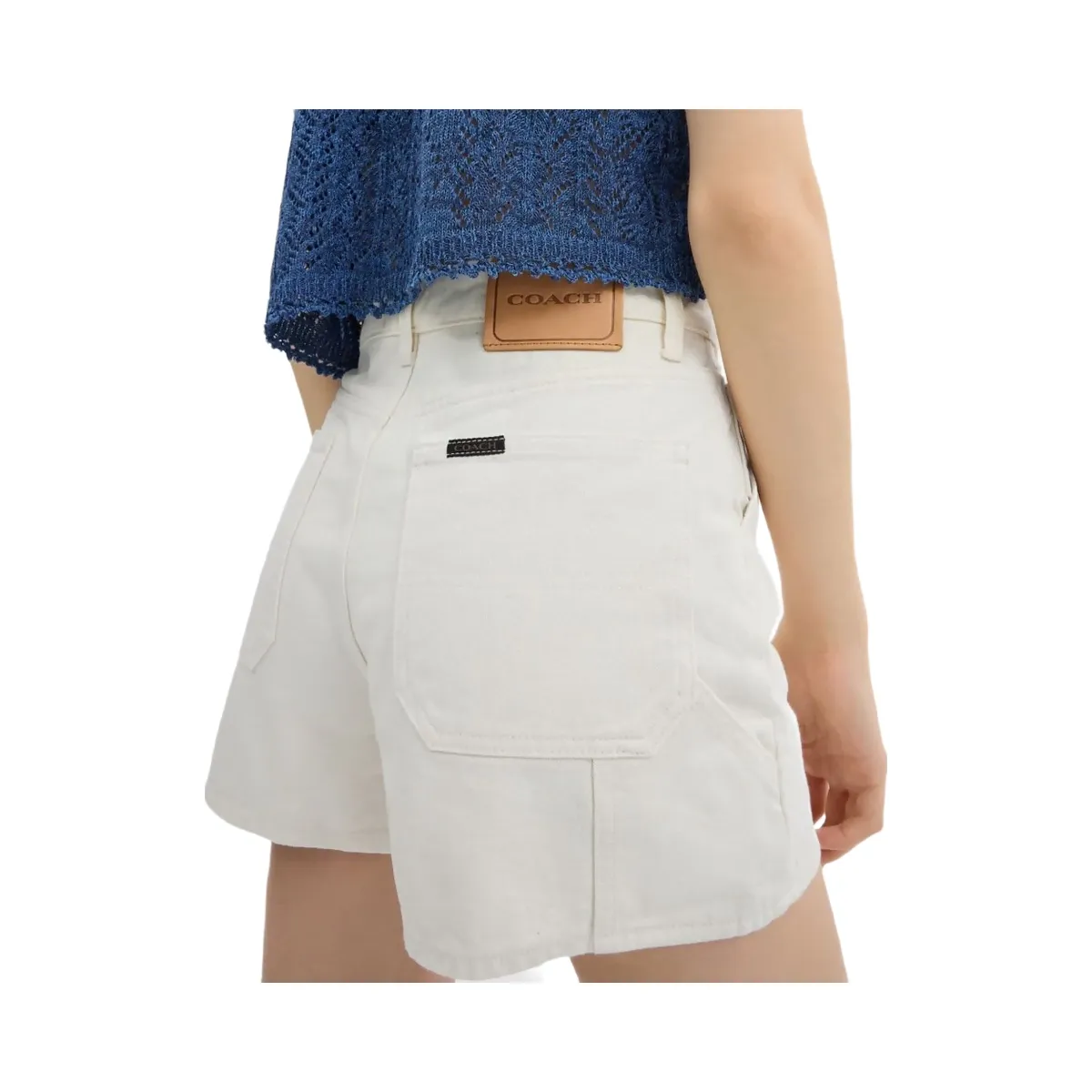 Coach Painter Jean Shorts In Organic Cotton White