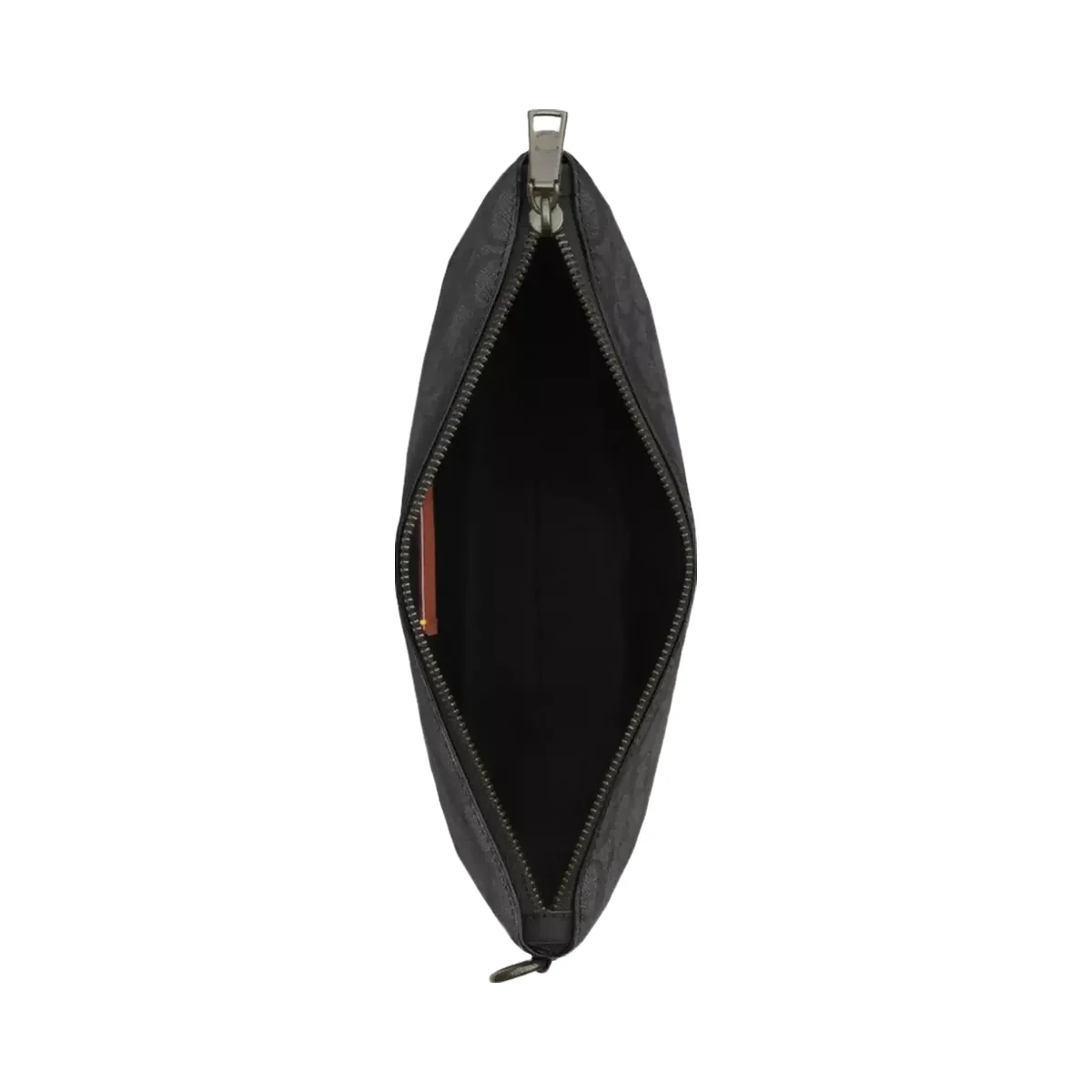 Coach Pouch In Signature Canvas in Gunmetal Charcoal Black