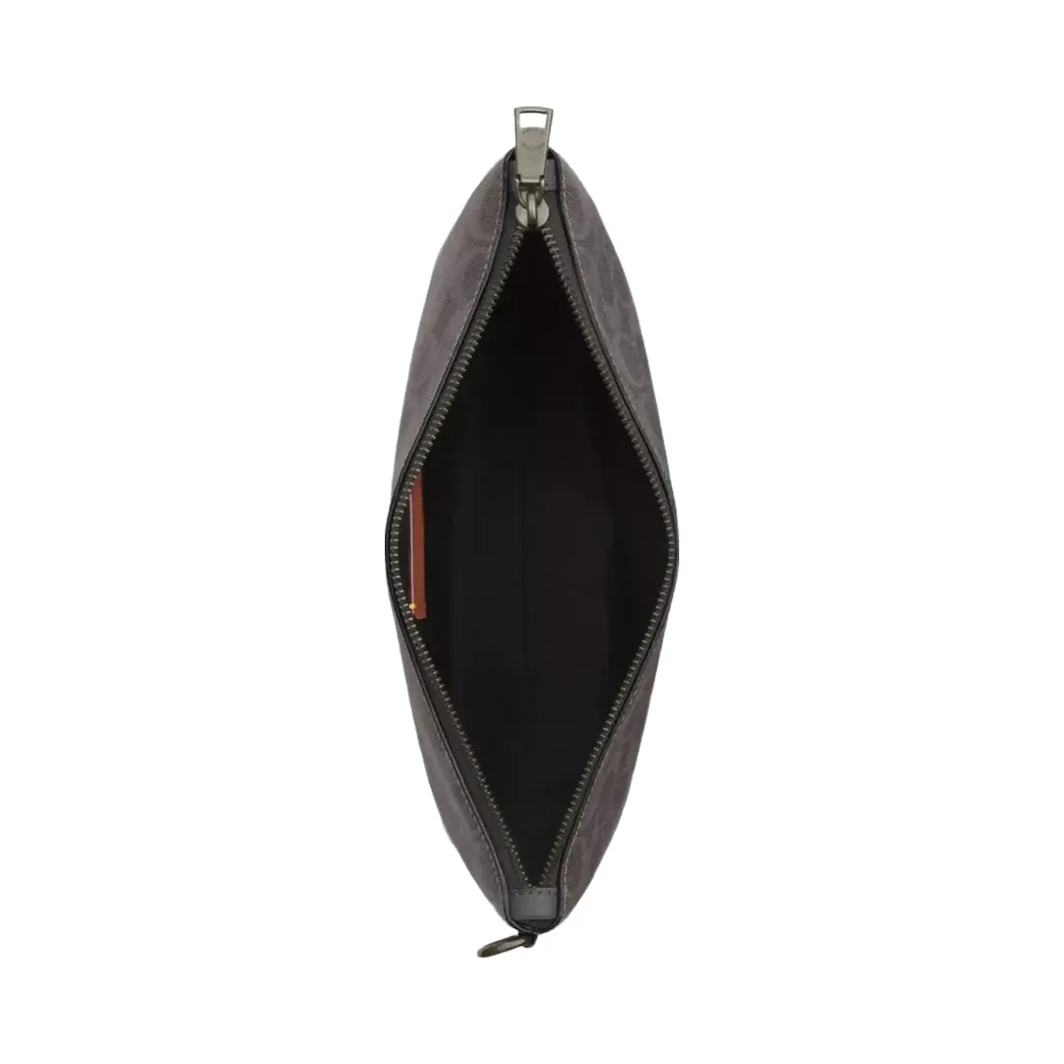 Coach Pouch In Signature Canvas in Gunmetal Grey Charcoal