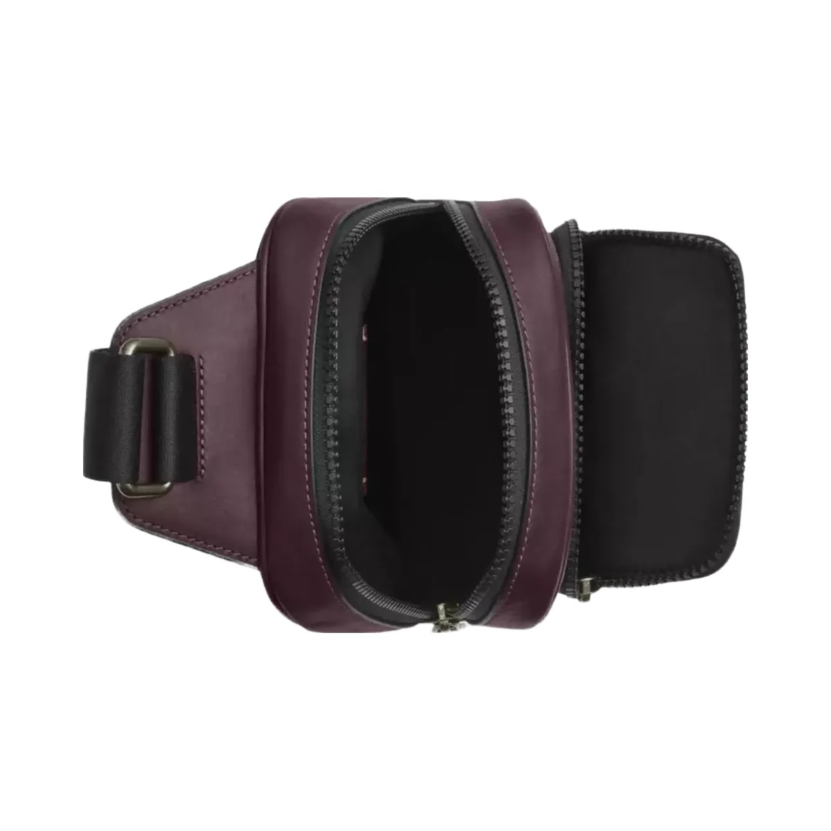 Coach Racer Sling Pack In Signature Canvas in Gunmetal Black Currant