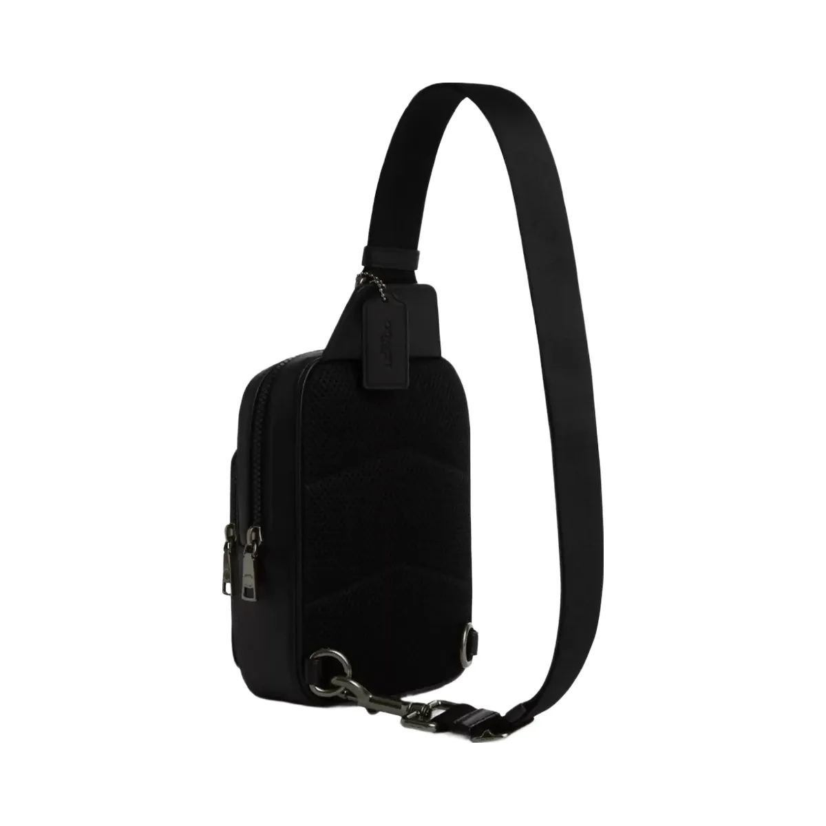 Coach Racer Sling Pack In Signature Canvas in Gunmetal Charcoal Black