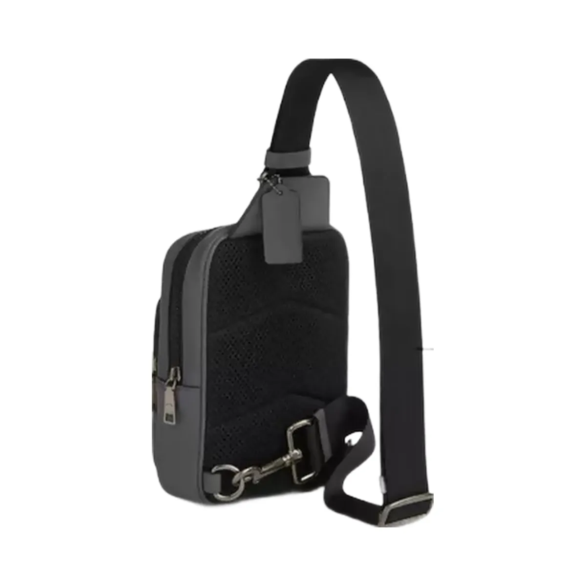 Coach Racer Sling Pack In Signature Canvas in Gunmetal Grey Charcoal