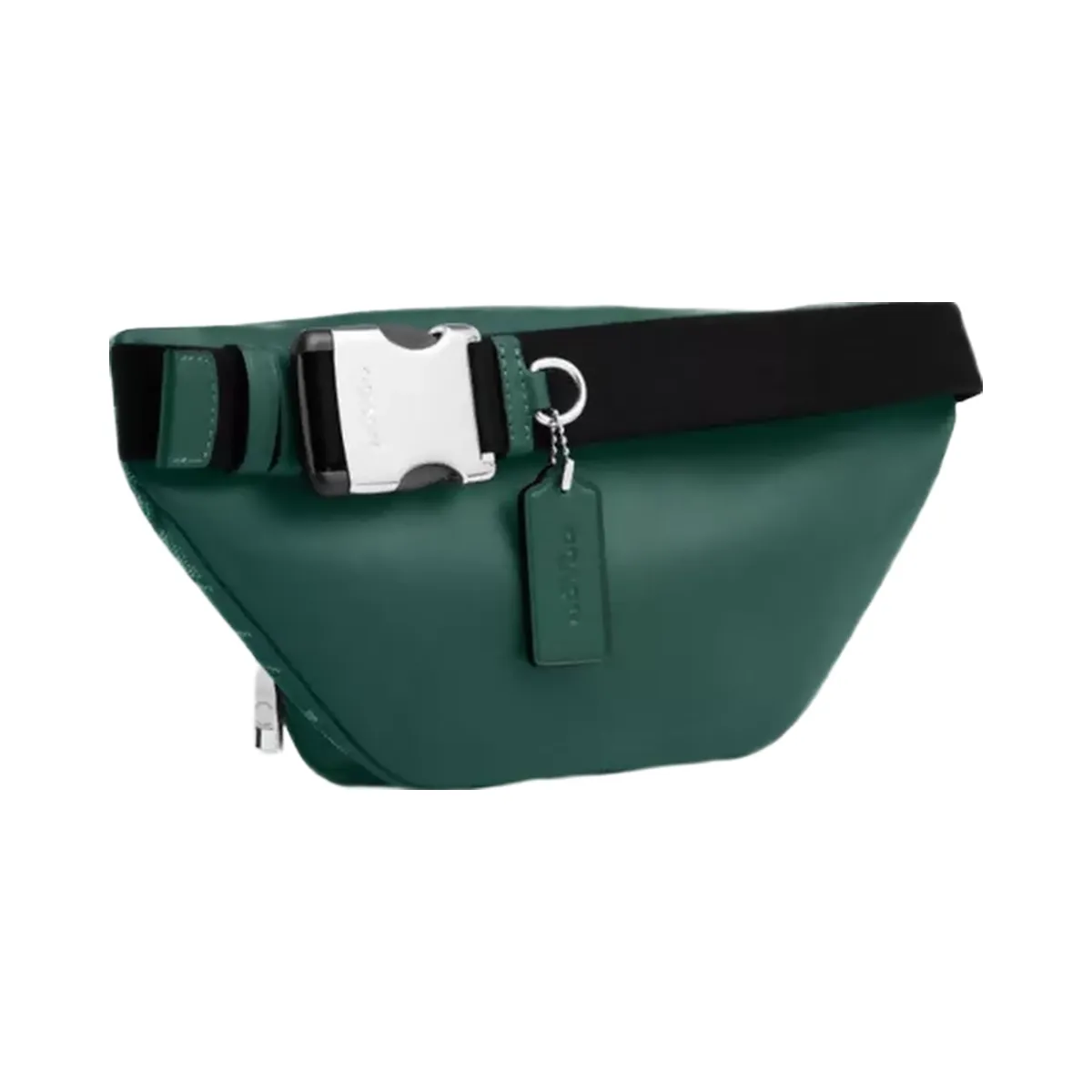 Coach Racer Small Belt Bag In Signature Canvas in Silver Sea Green