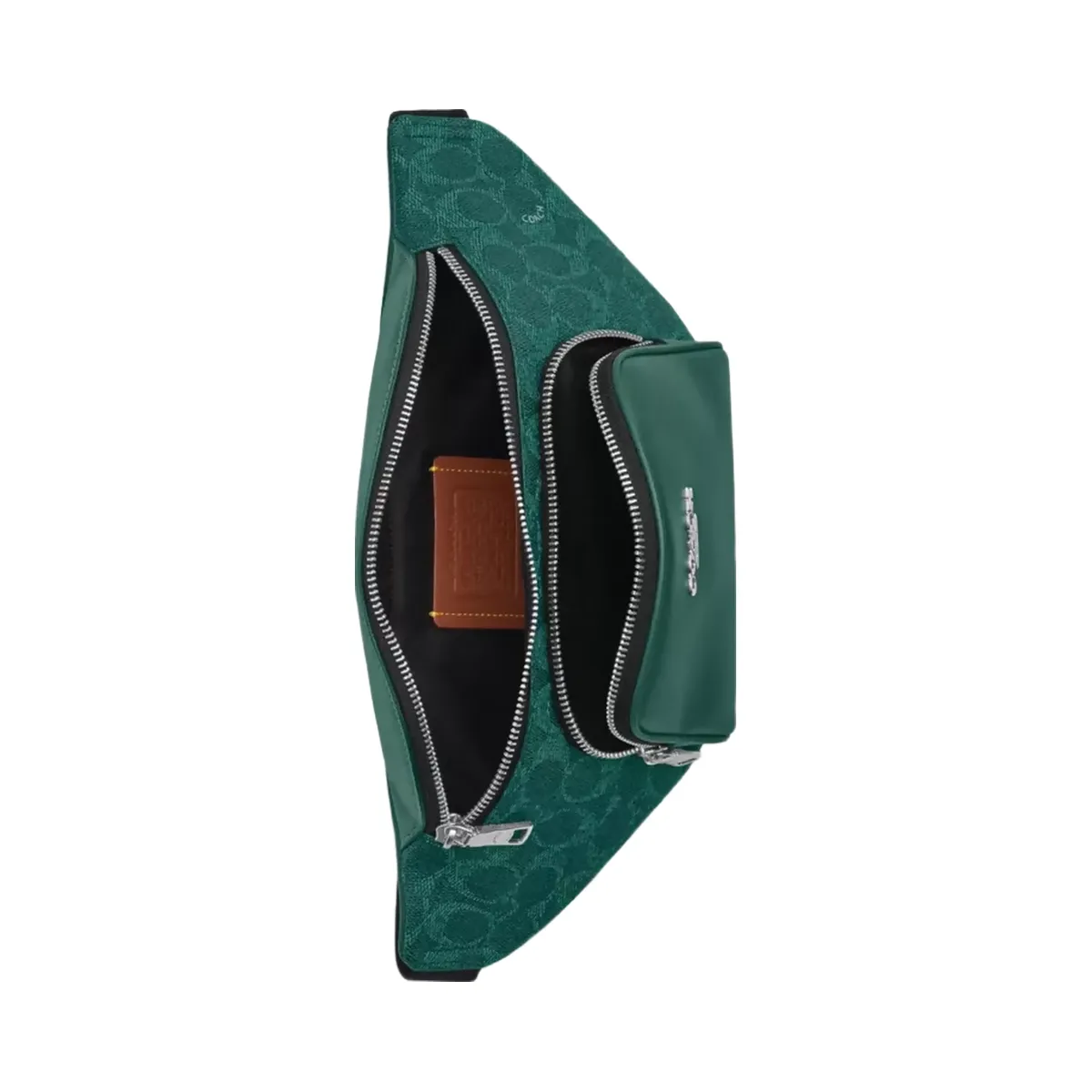 Coach Racer Small Belt Bag In Signature Canvas in Silver Sea Green