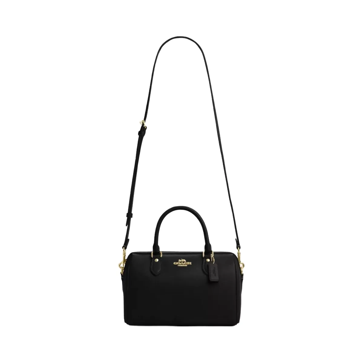 Coach Rowan Satchel Bag in Gold Black