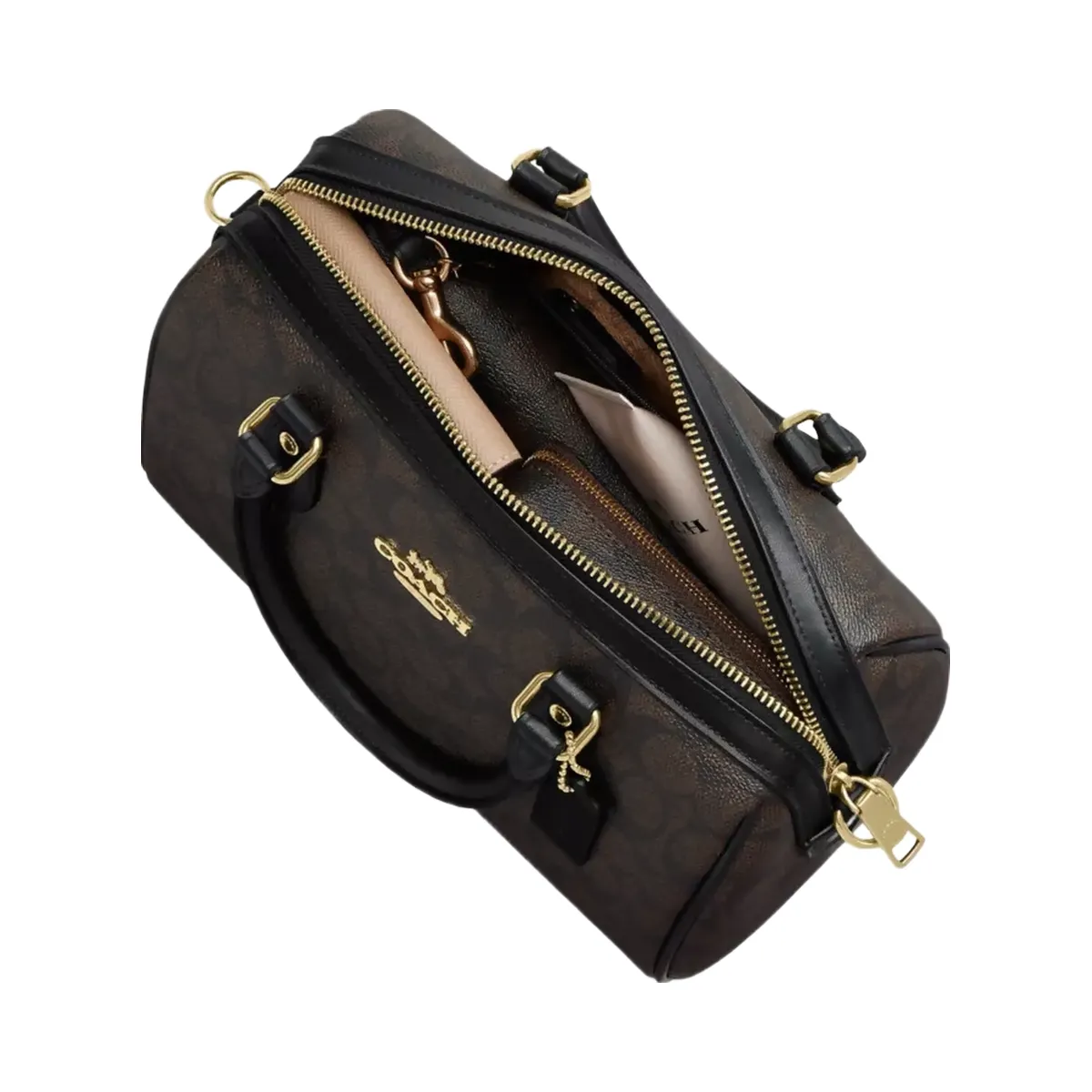 Coach Rowan Satchel Bag in Silver Maple