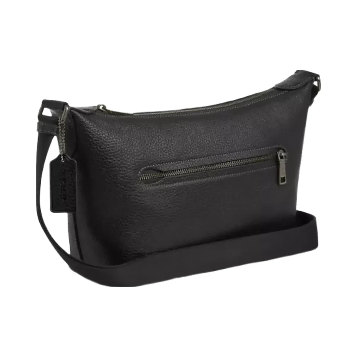 Coach Small Finn Crossbody Bag With Pouch in Gunmetal Black