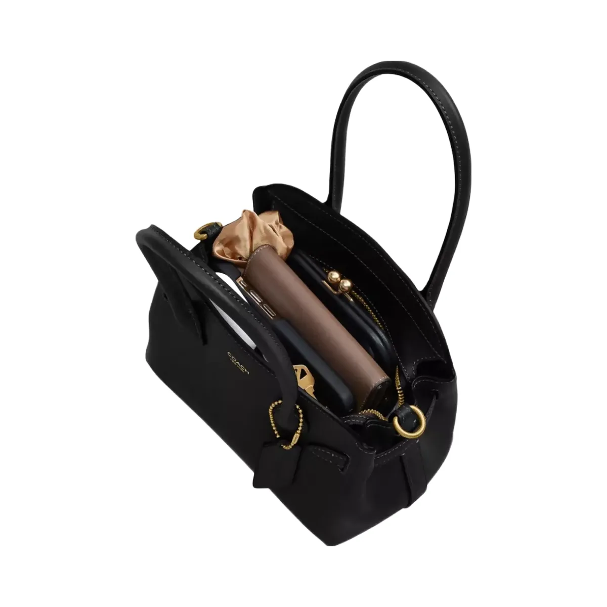 Coach Soft Empire Carryall Bag 21 in Brass Black