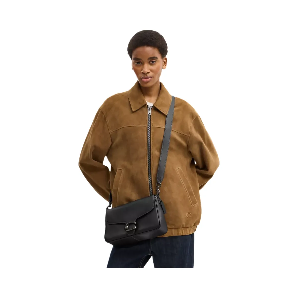Coach Soft Tabby Shoulder Bag in Pewter Black