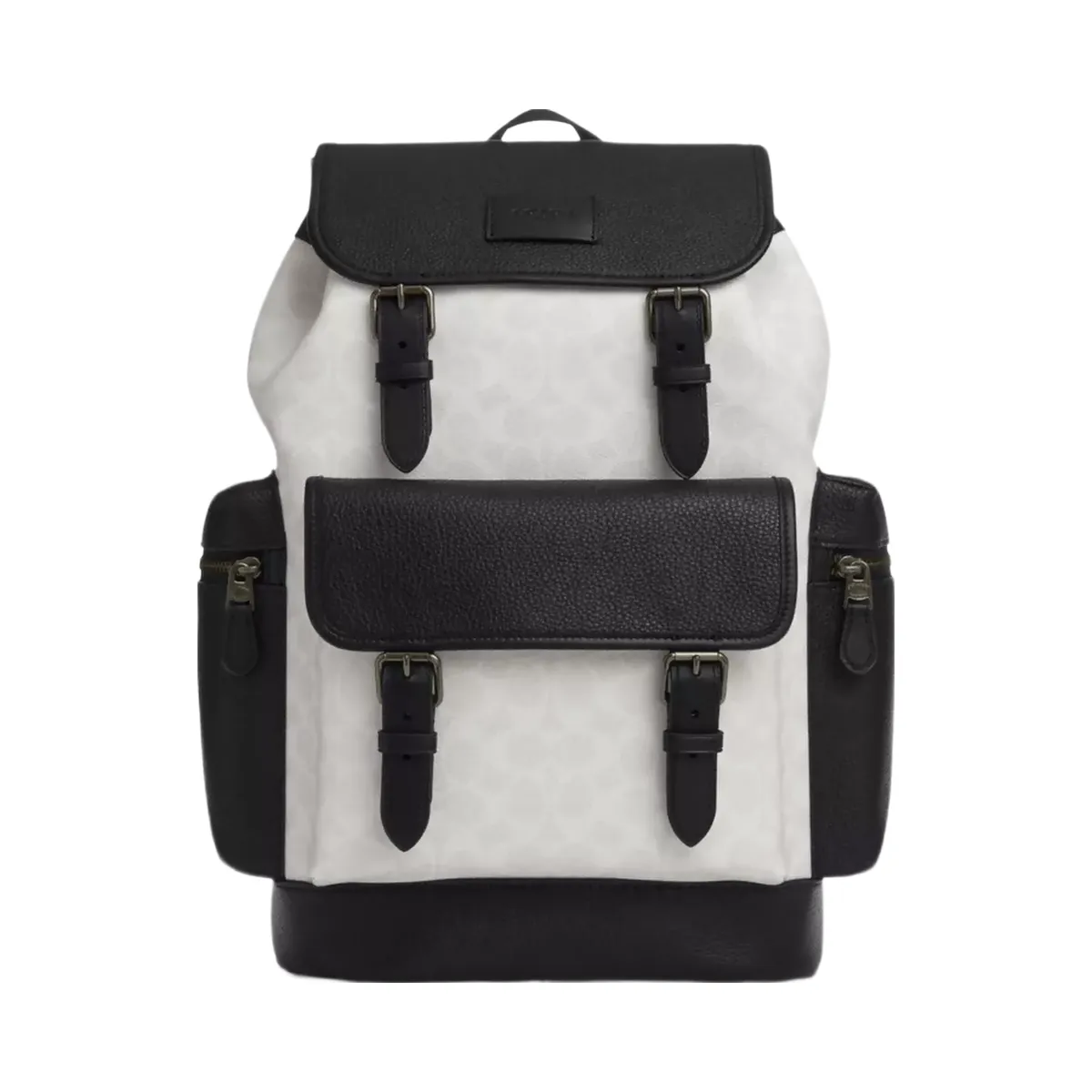 Coach Sprint Backpack In Colorblock Signature Canvas in Gunmetal Chalk Black