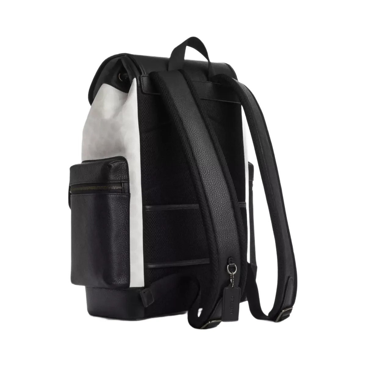 Coach Sprint Backpack In Colorblock Signature Canvas in Gunmetal Chalk Black