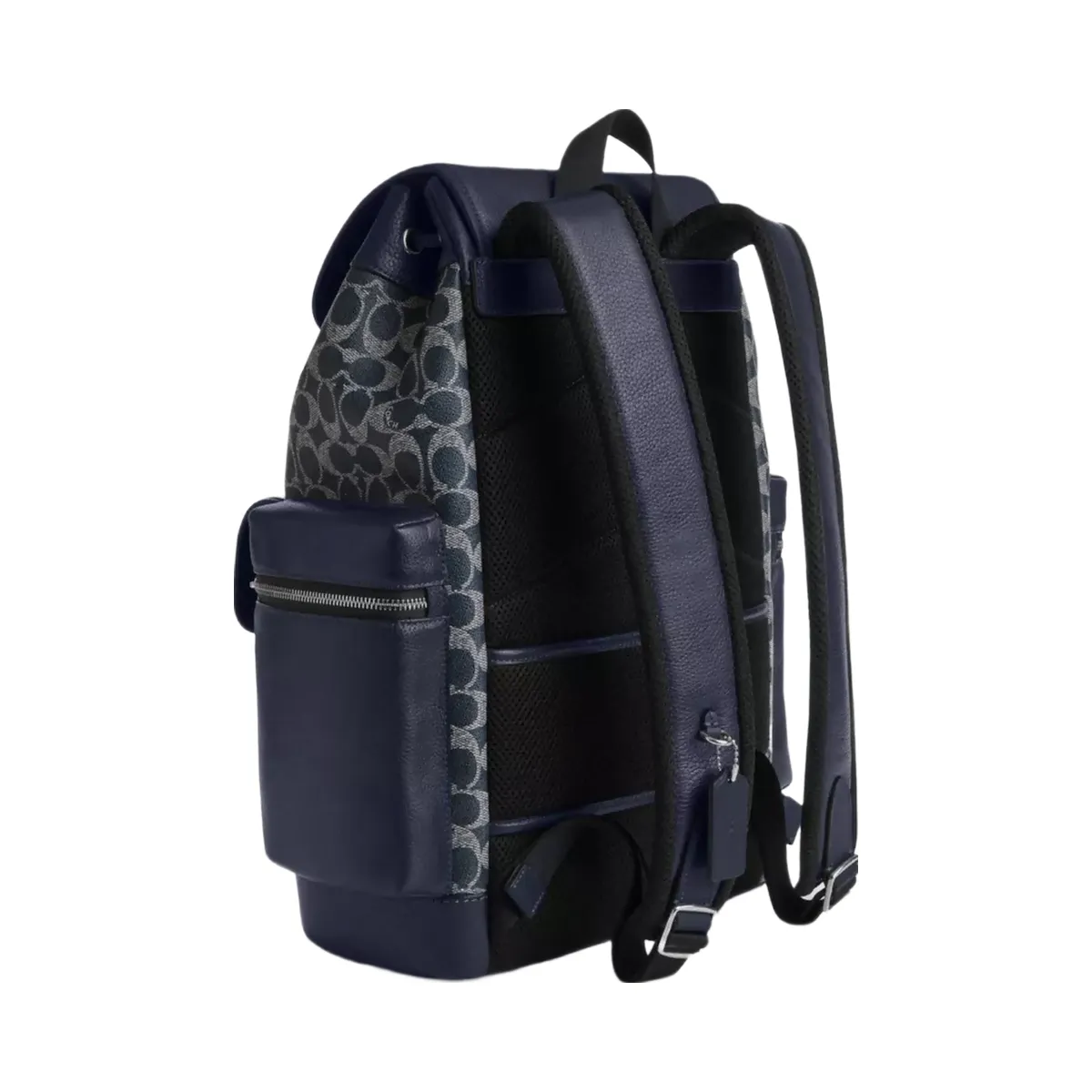 Coach Sprint Backpack In Colorblock Signature Canvas in Silver Denim Chalk